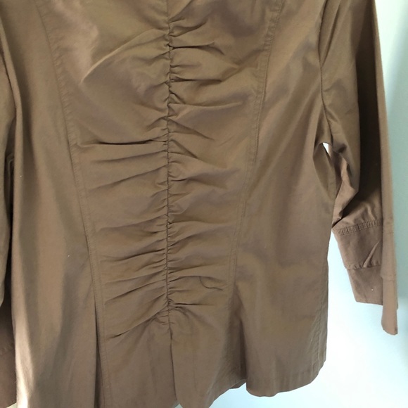 G.I.L.I 3/4 sleeve tie jacket medium tan - Picture 6 of 11